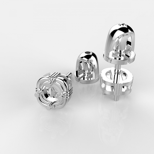 Оправа с бриллиантами для серег PS15