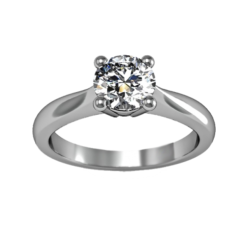 Классическое золотое кольцо с бриллиантом