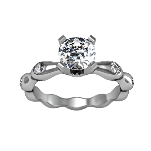 Золотое кольцо с бриллиантом 0,52 карат