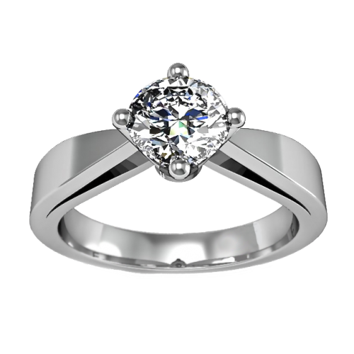 Золотое кольцо с бриллиантом 0,60 карат