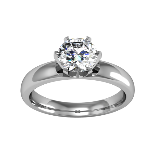 Классическое кольцо с бриллиантом 0,30 карат