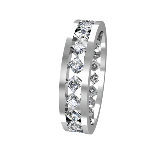 Кольцо обручальное с крупными бриллиантами NM24J