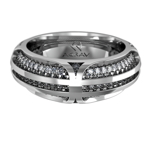 Кольцо обручальное с бриллиантами TWAIN