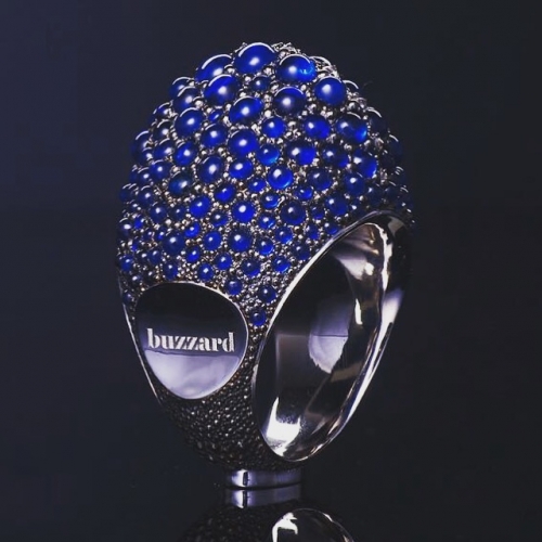 Кольцо Blue Sapphire с бриллиантами и сапфирами